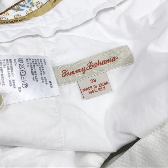 Tommy Bahama 100% Silk Beige Shorts Size 38 - Picture 4 of 5